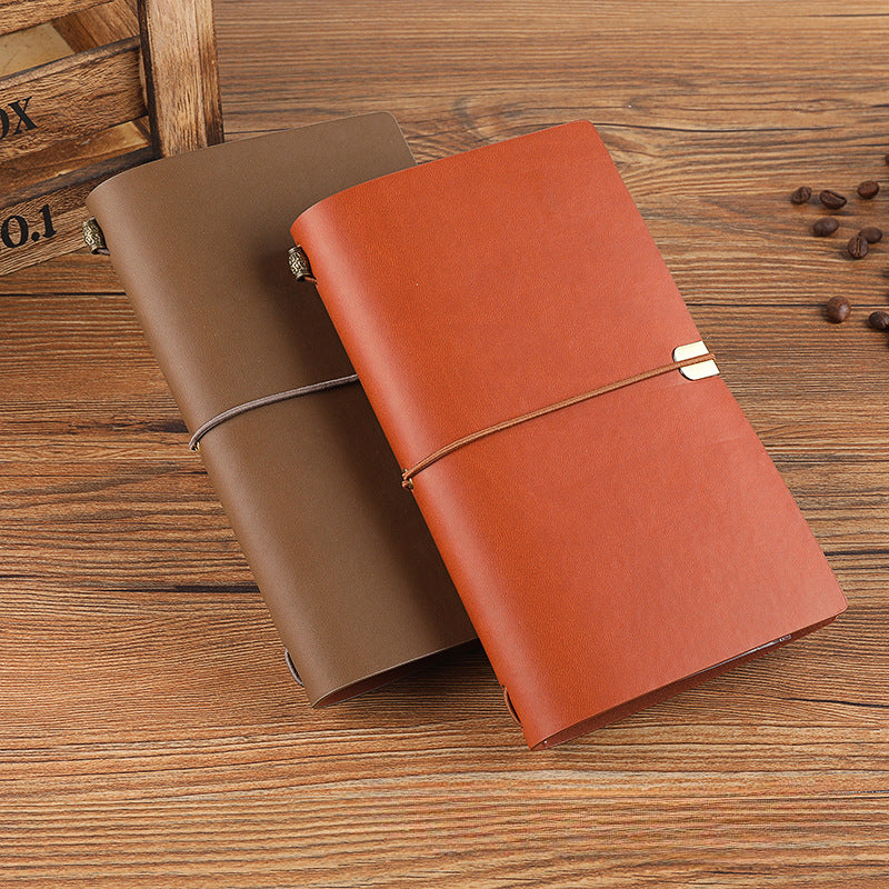 Wholesale A6 Retro Style Strap Creative Soft Leather Student Portable Notebook